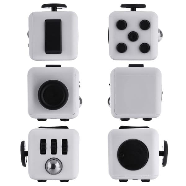 Fidget Cube, Hvit/Svart