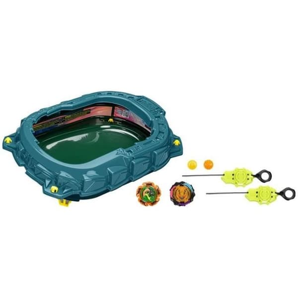 Beyblade Burst QuadStrike, Light Ignite Battle Set med Beystadium Arena, 2 Tops och 2 Launchers