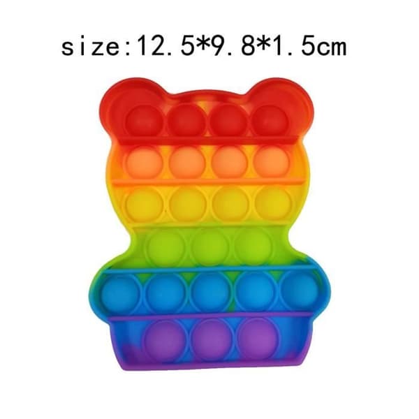 Kläm Sensorisk äppelform Leksak Dekompression Bubble Toy Silikon Finger Träning Färgglada leksaker