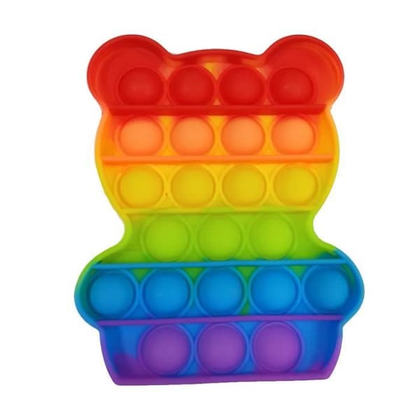 Kläm Sensorisk äppelform Leksak Dekompression Bubble Toy Silikon Finger Träning Färgglada leksaker