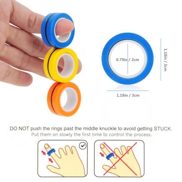 Finger Magnetic Rings Fidget Toy - Magnetisk armbandsring Öppna leksakstillbehörsverktyg (GRÖN)