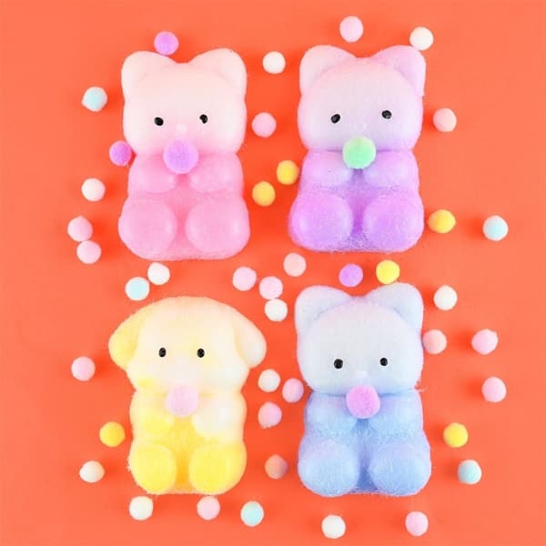Squishy Puppy 9cm Keltainen