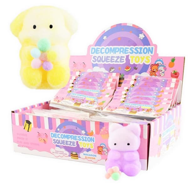 Squishy Puppy 9cm Gul Lilla