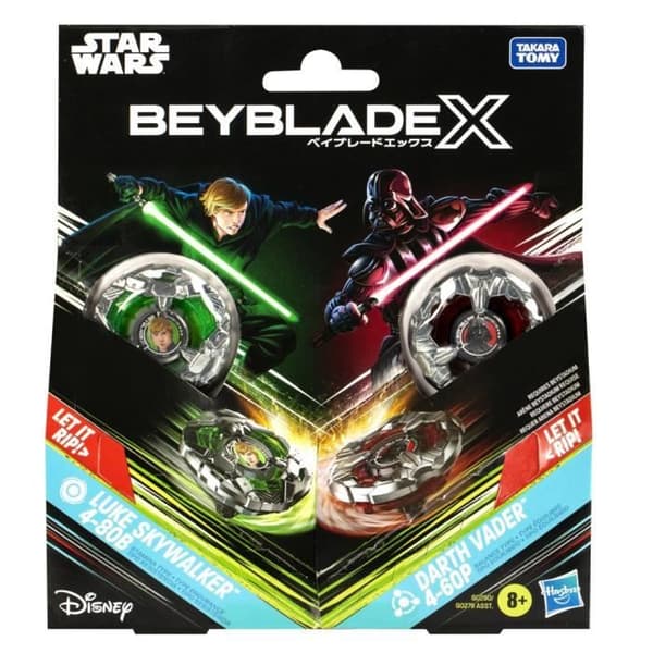 Beyblade X Multipack Topp Luke Skywalker 4-80B vs. Darth Vader 4-60B, Star Wars, Från 8 år