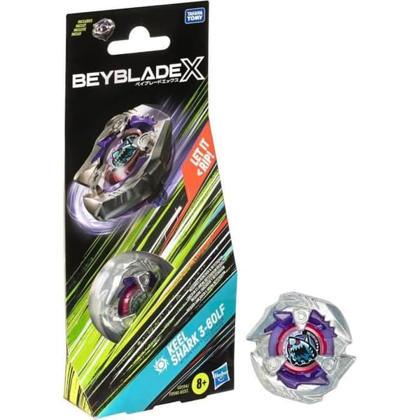 Booster Pack Beyblade - Hasbro - Keel Shark 3-60LF - Avtagbar Top - 8 År och Uppåt - Blandat