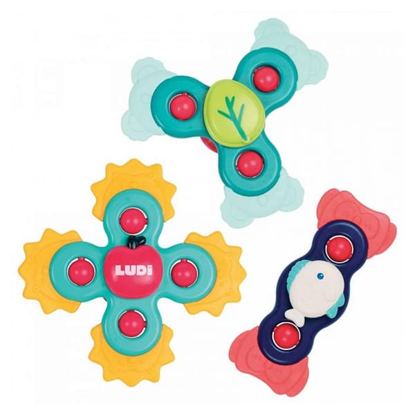 LUDI - BABY HANDSPINNERS - ROTERANDE SUGKOPP LEKSAK - AKTIVITETSLEKSAK