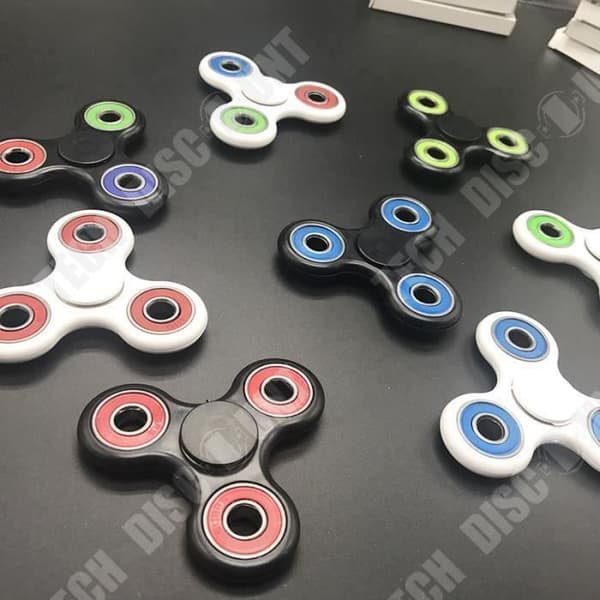 TD® Fidget Spinner Toy - Hand Spinner - Tri-Spinner - Anti-stress och ångest leksak - Tvåfärgad Röd Vit