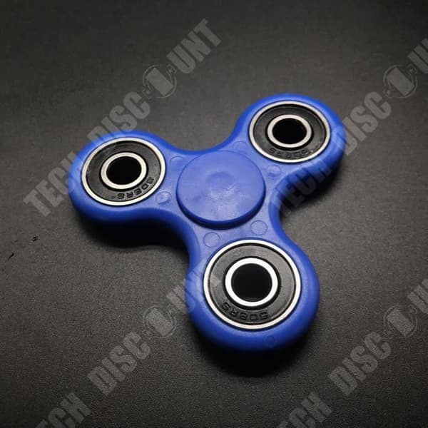 TD® Fidget Spinner Toy - Hand Spinner- Tri-Spinner med keramiska pärlor- Anti-stress och ångestleksak. Blå