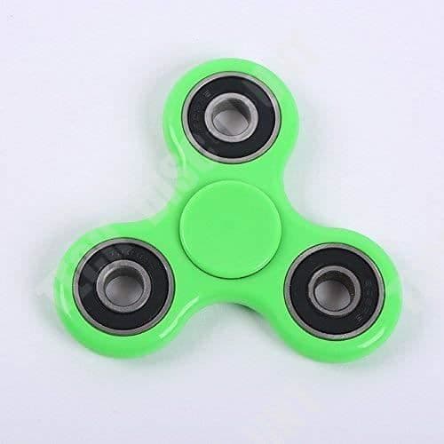 TD® Fidget Spinner Toy - Hand Spinner- Tri-Spinner med keramiska pärlor- Antistress och ångestleksak. Grön