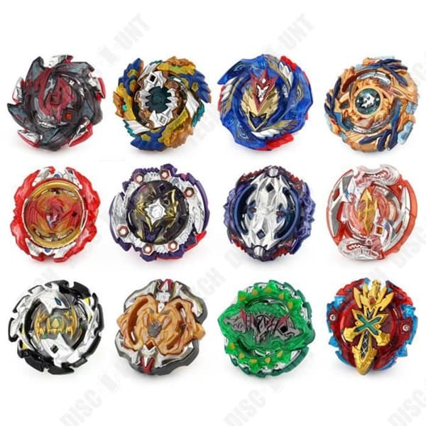 12 Toppar med 2 Turbo Burst Kastar - TECH DISCOUNT - Gyro Pocket Box Pro - Svart