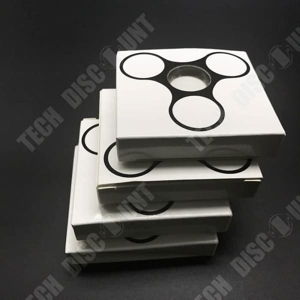 TD® Fidget Spinner Toy - Hand Spinner- Plast Tri-Spinner med stållager- Anti Stress and Anxiety Toy. Svart