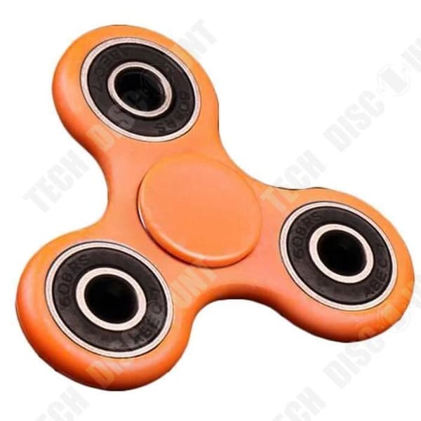 TD® Fidget Spinner Toy / Hand Spinner / Tri-Spinner med rostfria stålpärlor / Anti-stress och ångestleksak. Orange