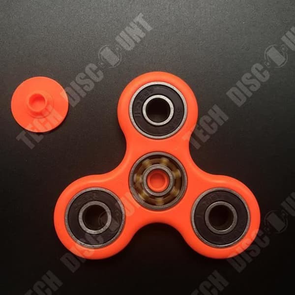 TD® Fidget Spinner Toy / Hand Spinner / Tri-Spinner med rostfria stålpärlor / Anti-stress och ångestleksak. Orange