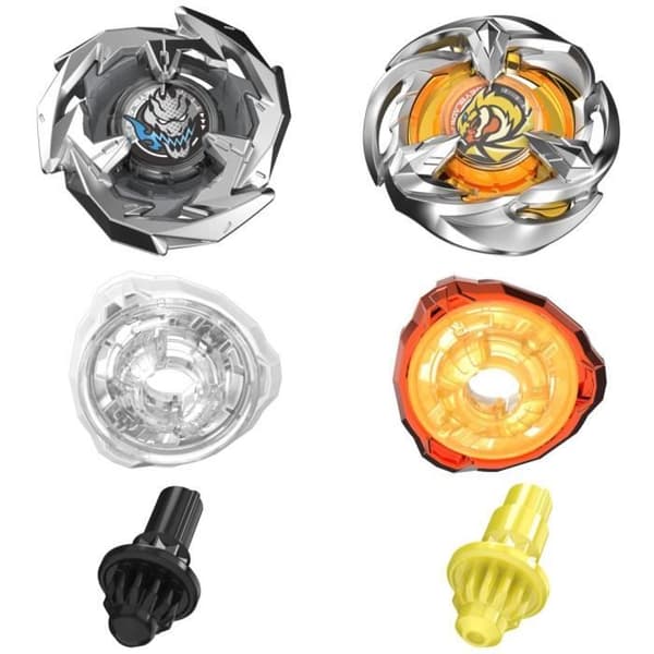 Beyblade X Dual Pack Gale Wyvern 3-60T och Sword Dran 3-80B, 2 äkta Takara Tomy tävlingstoppar med högervridning, Från