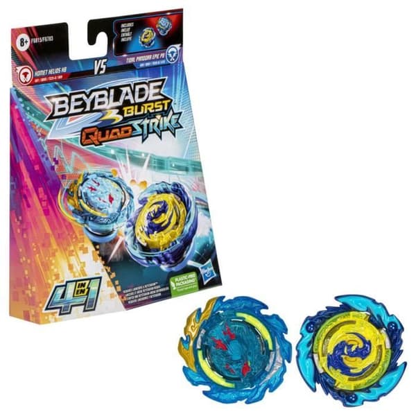 Beyblade - Dual Pack Komet Helios H8 och Tidal Pandora Epic P8 - Leksak för barn från 8 år och uppåt