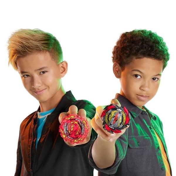 Beyblade Burst QuadDrive stridsset med Beystadium Interstellar Drop-arena, 2 tävlingstoppar