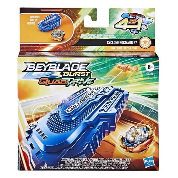 BEYBLADE QuadDrive Cyclone Fury topp med reputskjutare