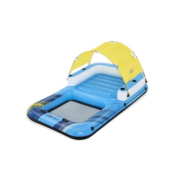 BESTWAY Gigantisk ö ö Summer Oasis™ 3,05 x 1,86 x 58 cm, 4 vuxna (360kg), Inflata-Shield™, 4 kopphållare, nätbotten