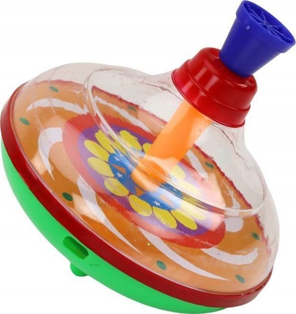 Leantoys - 17651 - Spinning top för barn, traditionell snurra, 15 cm x 14 cm, 3 modeller