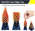 Miniatyrbild 4 av 7: Lollanda 3D-Tryckt Spiral Cone Fidget Leksak,skrivbordsprylar för stressavlastning