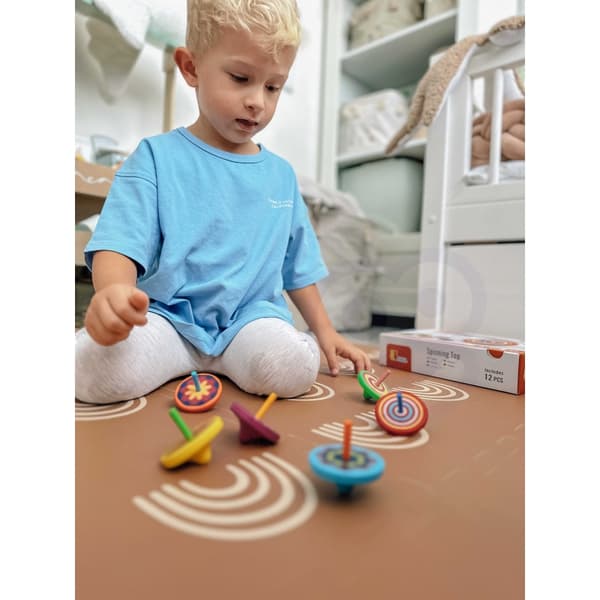 VIGA Farverig Træ Spinner, 1 stk
