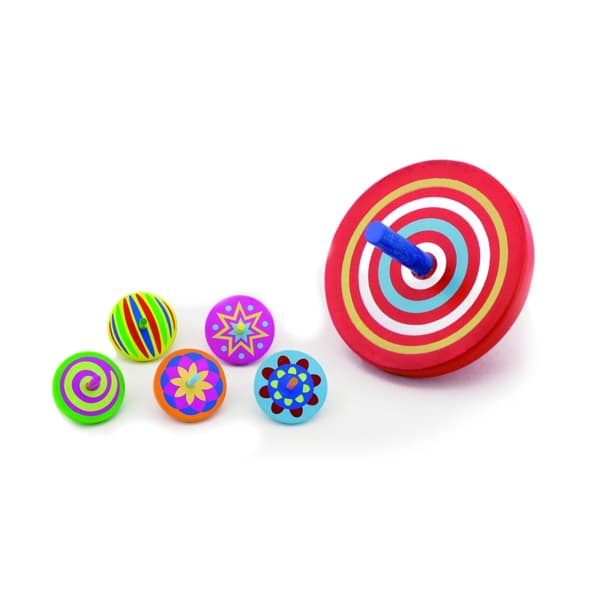 VIGA Farverig Træ Spinner, 1 stk