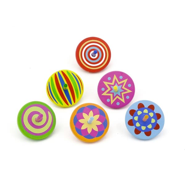 VIGA Farverig Træ Spinner, 1 stk