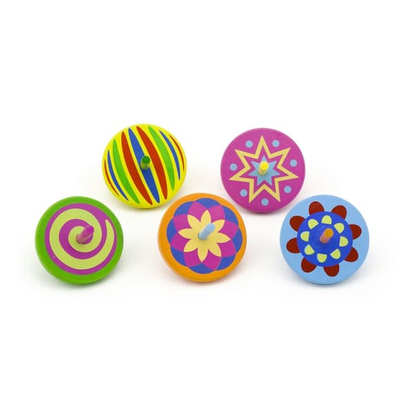 VIGA Farverig Træ Spinner, 1 stk