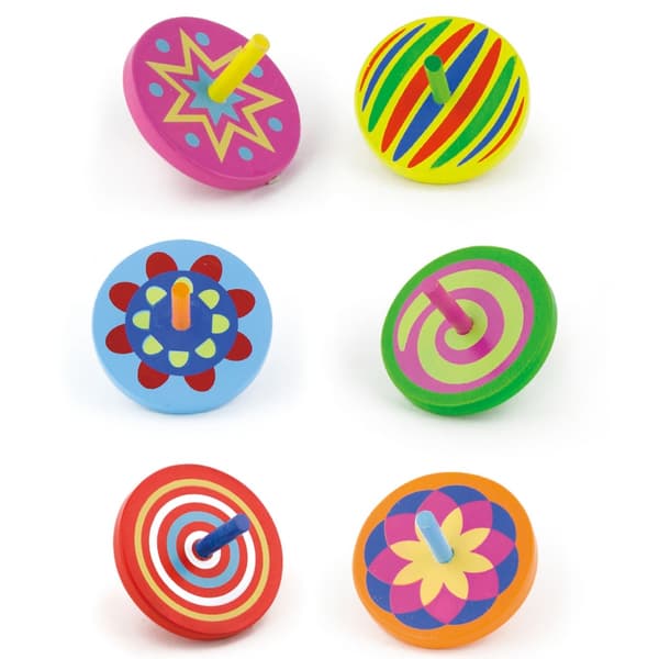 VIGA Farverig Træ Spinner, 1 stk