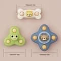 Miniatyrbild 4 av 11: OBOSOE 3-Pack - Fidget Spinner med Sugkopp för Barn - Snurrande Leksak Groda Björn Hund