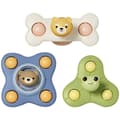Miniatyrbild 7 av 11: OBOSOE 3-Pack - Fidget Spinner med Sugkopp för Barn - Snurrande Leksak Groda Björn Hund