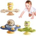 Miniatyrbild 1 av 11: OBOSOE 3-Pack - Fidget Spinner med Sugkopp för Barn - Snurrande Leksak Groda Björn Hund
