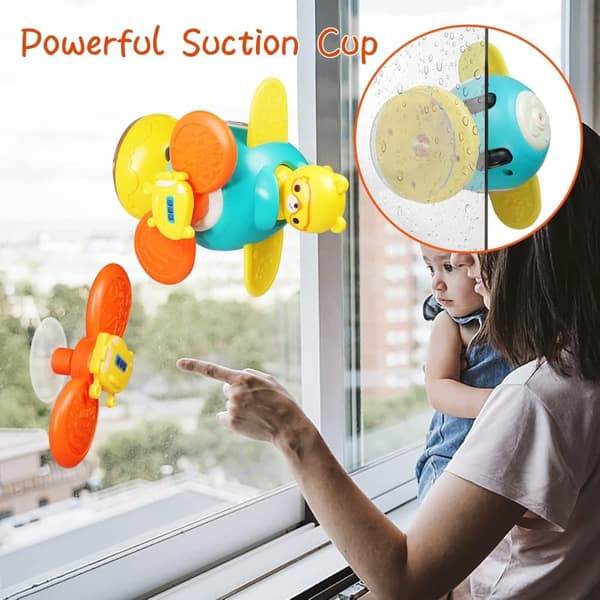OBOSOE Baby Leksaker Fidget Spinner – Spinnleksak med Sugkopp, Montessori, Present för Inomhus/Utomhus