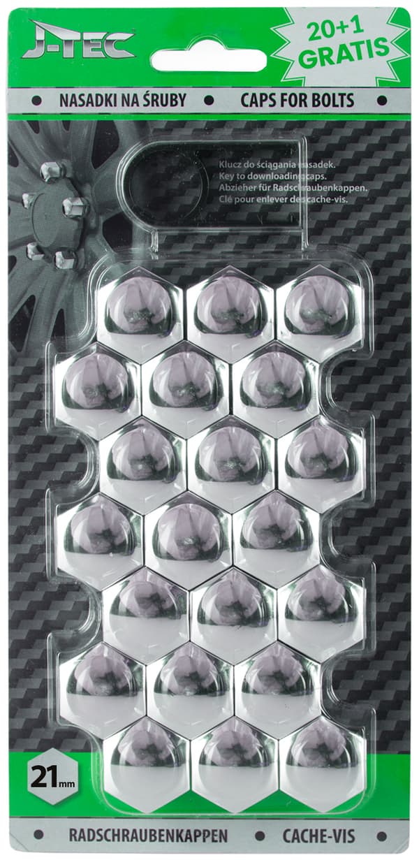 GÓRECKI PYÖRÄNPULTIN SUOJA 21MM KROMI (PAKKAUS 21 KPL)