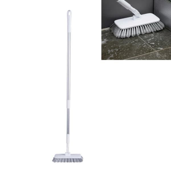 Long Handle Bristle Brush For Bathroom Floor Cleaning Brush(White)