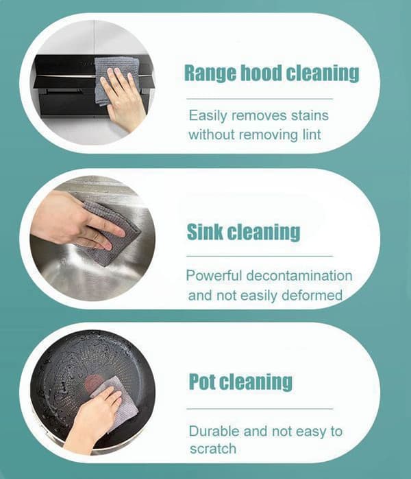 Engångsstädhandduk, 5 rullar non-woven trasor, non-woven köksduk för rengöring, hållbar och absorberande