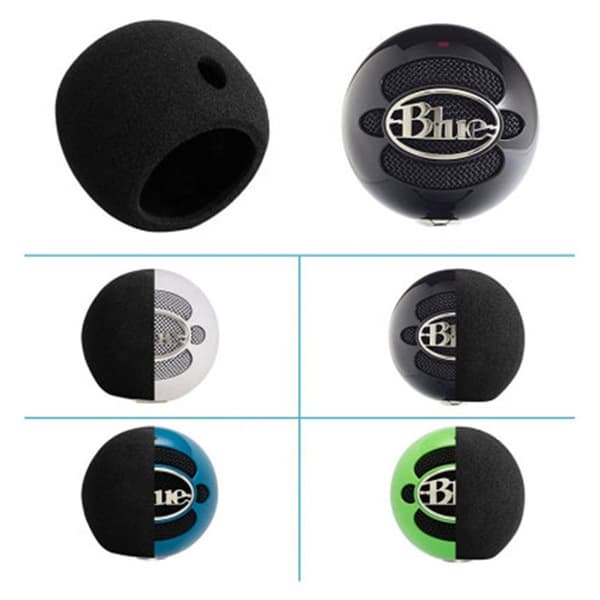 INF Svarte svampdeksler til Blue Snowball-Ice mikrofon (2-pakning)