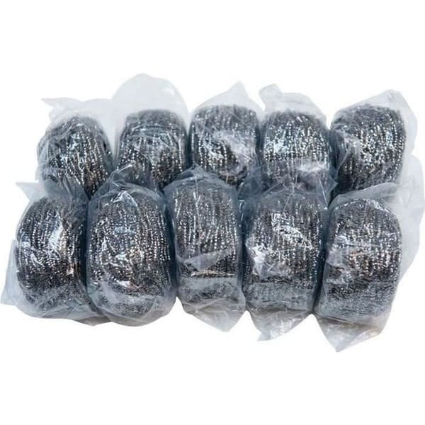 Förpackning med 10 st stålullsbollar - 60 g