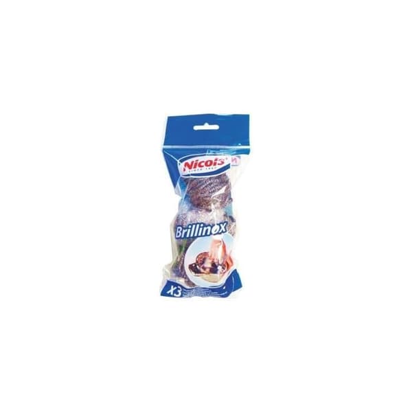 NICOLS - Spiral tampon i rostfritt stål netinox 18g x3