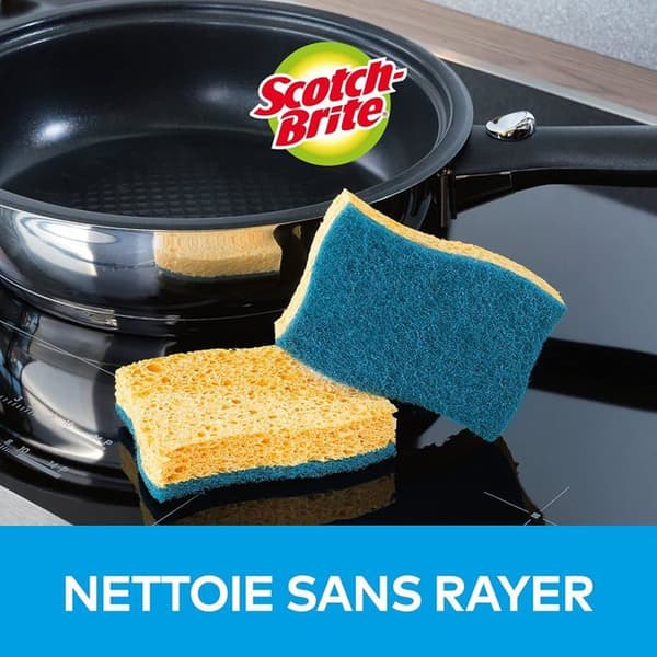 Scotch-Brite Delikat Svanande Sudd i Celulosa som Inte Repar, 10 Stycken - Mycket Absorberande Sudd, Blå - Repar inte