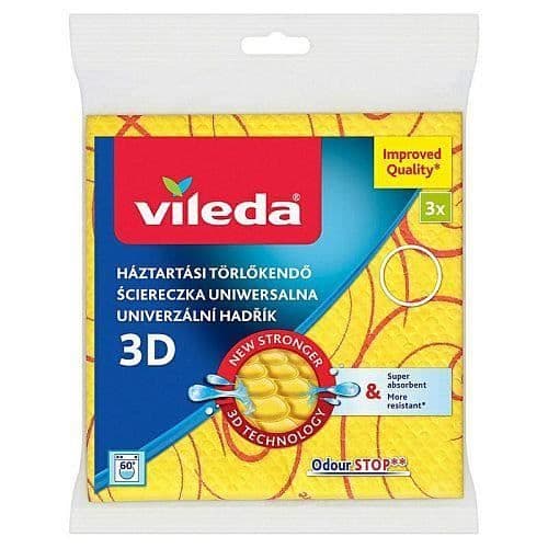 Svamp - Fyrkantig diskmaskin - Skursvamp - Diskborste - Vileda Universalduk med 2 + 1 joner 144826
