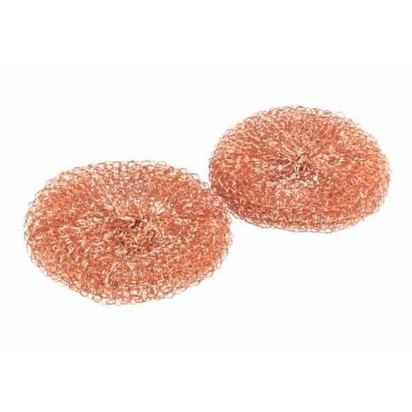 WENKO kopparsvamp, Cobi diskskrapa, set med 2 kopparsvampar för skonsam, repfri rengöring, koppar, Ø 9x2,2 cm
