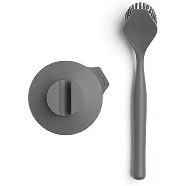 Diskborste - BRABANTIA - Sugkopp - Ergonomisk - Plast - Mörkgrå
