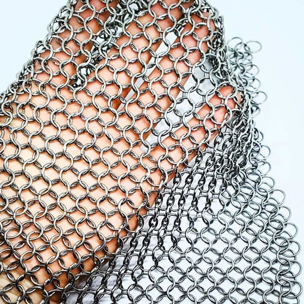Flirtare Mesh Sponge Rostfritt stål Sponge Steel Pot Borste (L (21x21cm))