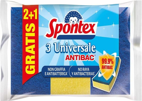 Svamp - diskruta - skursvamp - diskborste Spontex Universale Fibra Con Esponja 2+1 No Raya