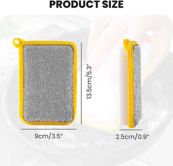 Lollanda 5-pack dubbelsidig disksvamp – multifunktionell kökssvamp med microfiber och sugande svamp för effektiv diskning och rengöring