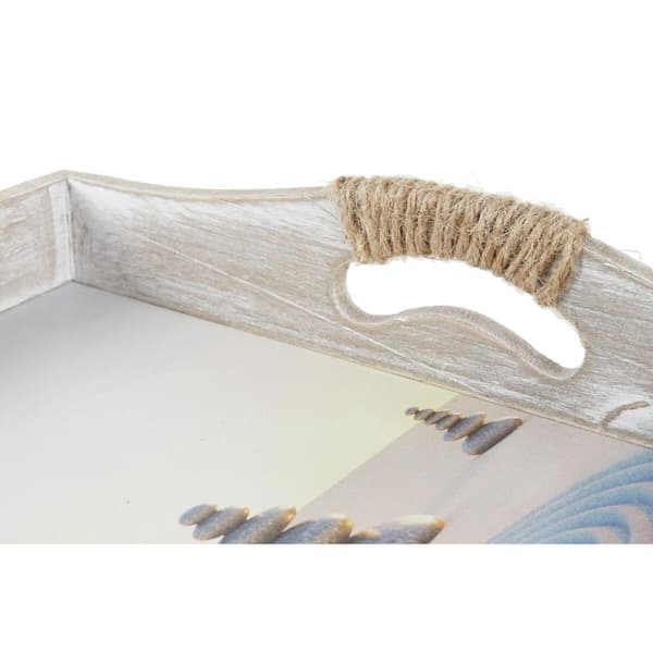 Uppsättning med Brickor DKD Home Decor 40 x 30 x 6 cm Trä MDF (2 antal)