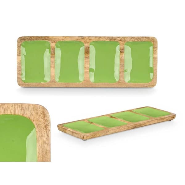 Bricka med fack MALI-941 G Grön 46 x 3 x 17 cm (6 antal)