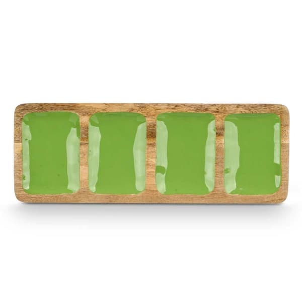 Bricka med fack MALI-941 G Grön 46 x 3 x 17 cm (6 antal)