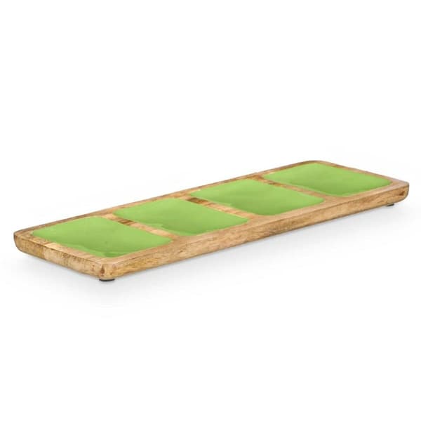 Bricka med fack MALI-941 G Grön 46 x 3 x 17 cm (6 antal)